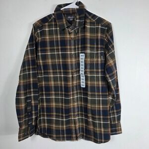 Eddie Bauer Men Plaid Flannel Sz S Long Sleeve Button Up Shirt Outdoors New